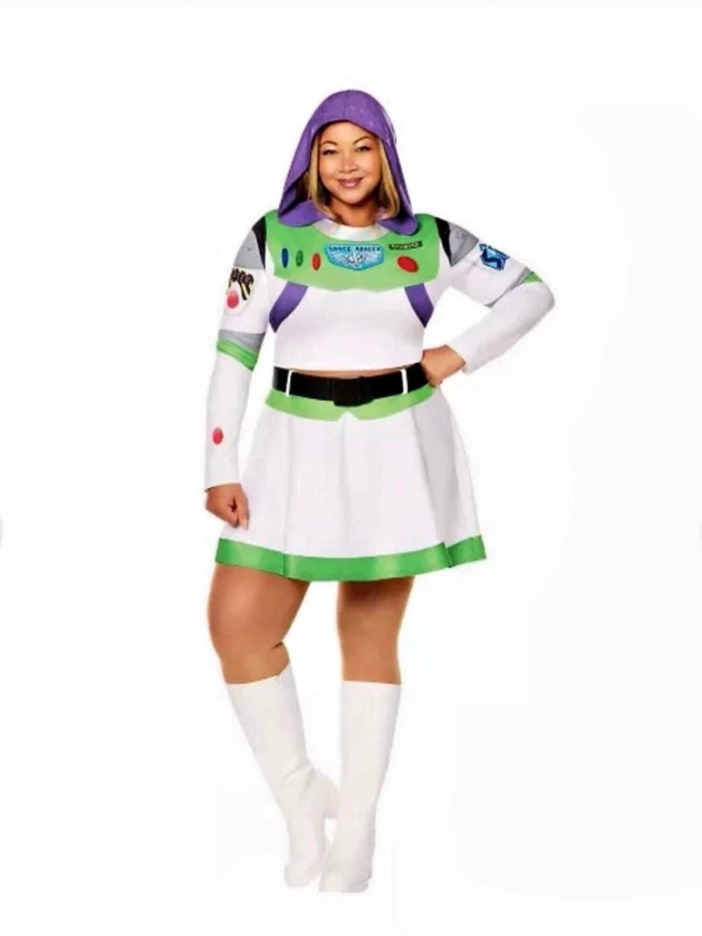 Spirit Halloween Adult Buzz Lightyear Dress Costume White & Green